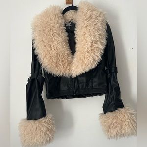 Dollskill generation kiss black leather moto jacket